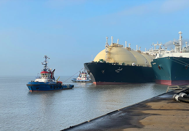 PB: Erste LNG-Ladung von ADNOC erreicht den Elbehafen in Brunsbüttel / ©: RWE AG