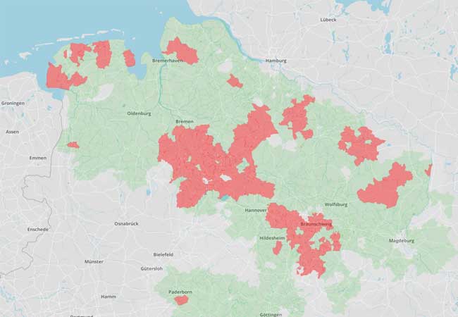 PB: Die Netzampel zeigt, in welchen Gemeinden Grünstrom aktuell nicht vollständig ins Netz eingespeist werden kann
