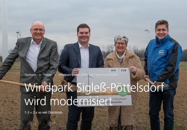 PB: Nachdem der Windpark Sigleß-Pöttelsdorf bereits im Jahr 2005 errichtet wurde, steht nun, nach 18 Jahren Betrieb, eine Modernisierung an.