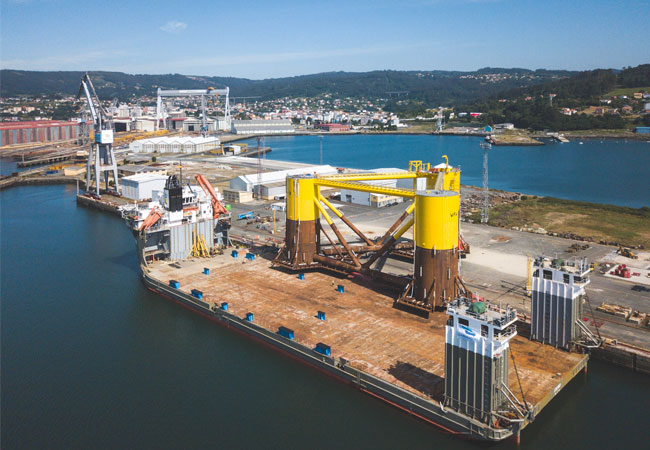 PB: Pressefoto des WindFloat Atlantic-Projekts mit freundlicher Genehmigung von Principle Power/Ocean Winds