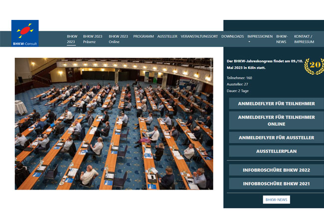 PB: BHKW-Jahreskongress 2023 auch online erlebbar