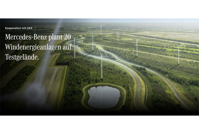 PB: Kooperation mit UKA: Mercedes-Benz plant 20 Windenergieanlagen auf Testgelände