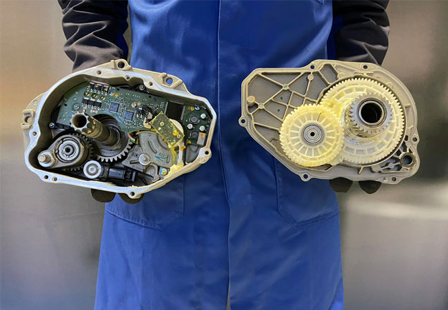 PB: Der Ausfall einer Komponente eines Elektrofahrrads führt schnell zum Totalschaden. Dass es sich lohnt, Ersatzteile additiv zu fertigen, konnte das Fraunhofer IPA in einer Studie nachweisen. / ©: Fraunhofer IPA