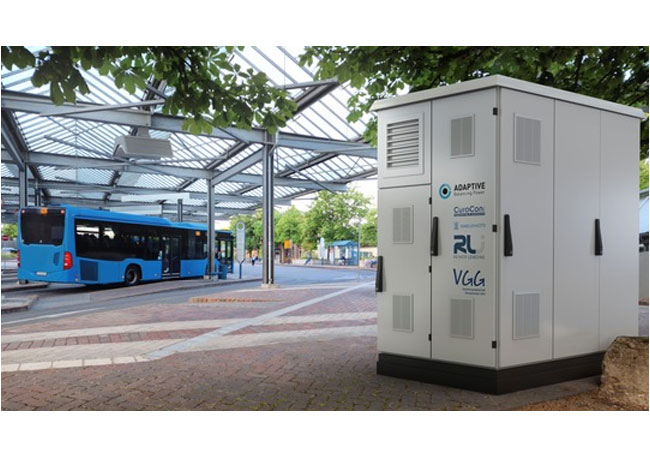 PB: Ultraschnelles Laden für E-Busse im ÖPNV macht E-Mobilität alltagstauglich. Mit der neuen Technologie von Adaptive Balancing Power funktioniert das auch ohne Stromnetzausbau. (Konzeptbild). © Adaptive Balancing Power, 2023 