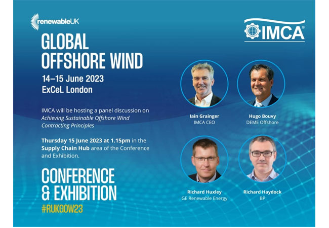 PB: IMCA hosts panel on sustainable contracting in offshore wind at London’s Global Offshore Wind Conference
