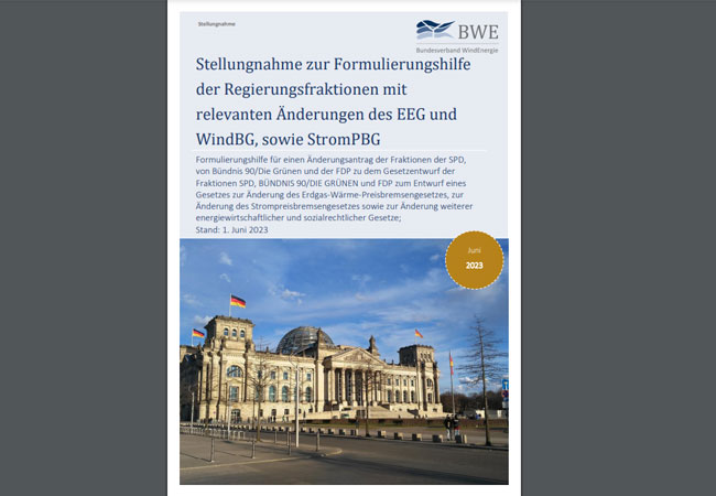 PB: BWE-Stellungnahme