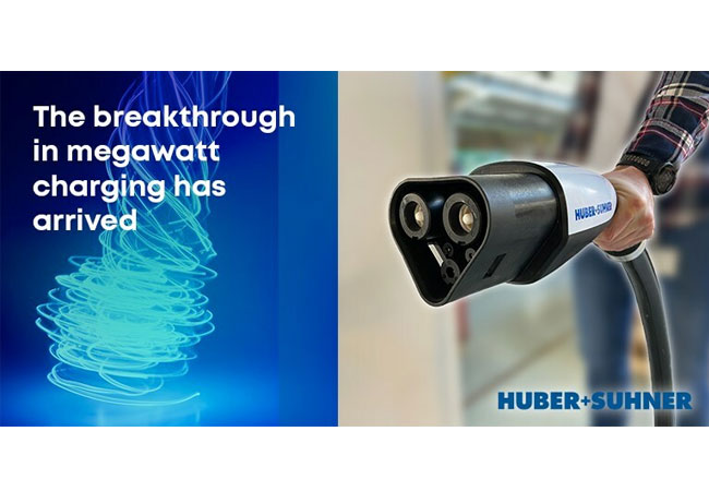 PB: HUBER+SUHNER kündigt bahnbrechende Innovation in der Megawatt-Ladetechnik für Nutzfahrzeuge an / HUBER+SUHNER RADOX® MCS1500