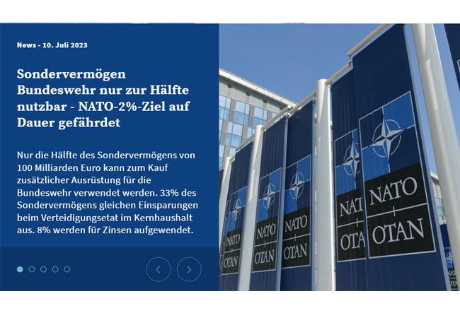 PB: Sondervermögen Bundeswehr nur zur Hälfte nutzbar / Zwei-Prozent-Ziel auf Dauer gefährdet