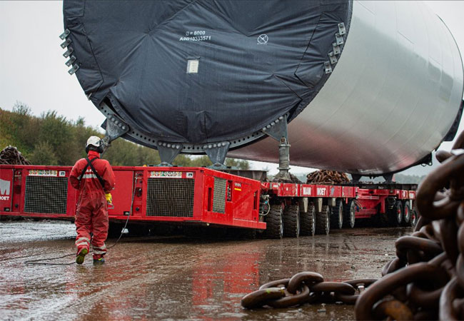 PB: Es wurde ein neues emissionsfreies Schwertransportfahrzeug entwickelt, das die CO2-Auswirkungen der Installation großer Infrastrukturen wie Brücken, Windkraftanlagen und Kraftwerkskomponenten beseitigen kann.
