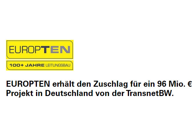 PB: EUROPTEN erhält den Zuschlag für ein 96 Mio. € Projekt in Deutschland von der TransnetBW.
