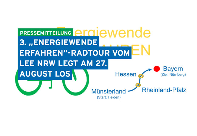 PB: 3. „Energiewende erFAHREN“-Radtour vom LEE NRW legt am 27. August los