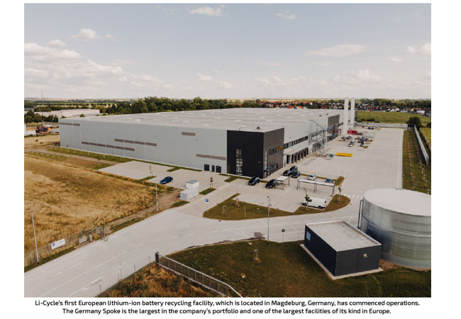 PB: Li-Cycle baut Recyclinganlage für Lithium-Ionen-Batterien in Magdeburg