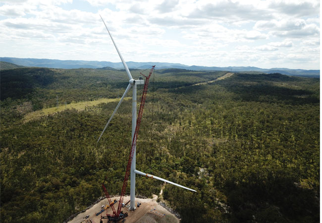 PB: Mammoet installiert Windkraftanlagen mit 149 Metern Nabenhöhe in Queensland Australien