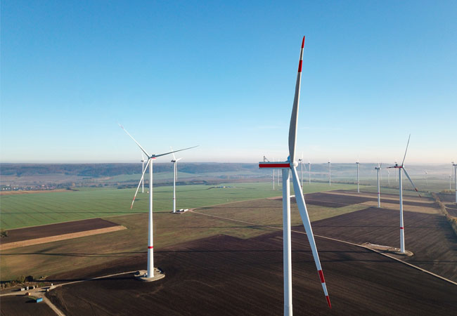 PB: „Windpark Roldisleben-Olbersleben“ / Foto: Flightseeing.