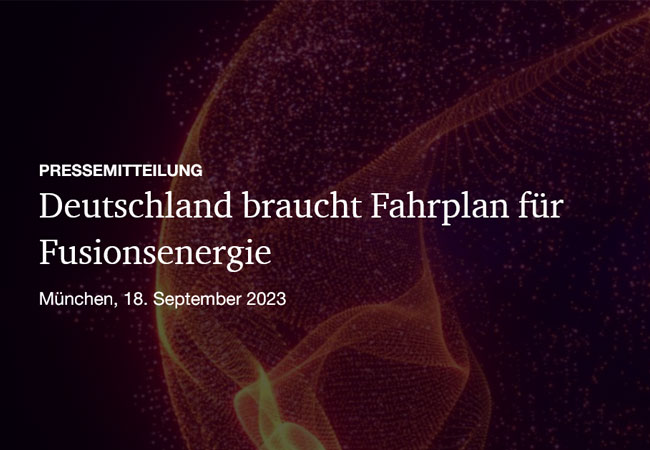PB: Fusionsenergie ist einer der Schlüssel für eine nachhaltige und sichere Energiearchitektur