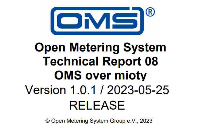 PB: Titelblatt des OMS Technical Reports 08 "OMS over mioty".