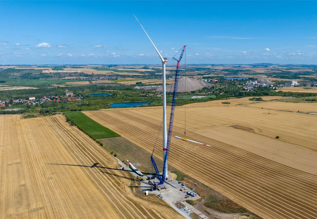 PB: Windpark Wansleben Repowering II im Bau / ©: Alexander Kühne/mt-media