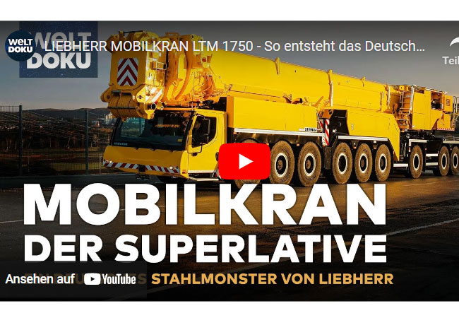 Videobild: LIEBHERR MOBILKRAN LTM 1750 - So entsteht das Deutsche Stahlmonster auf Rädern