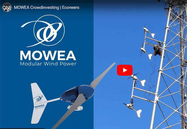 Videobild: MOWEA präsentiert das weltweit erste modulare Windenergie-System für den flexiblen industriellen Einsatz.