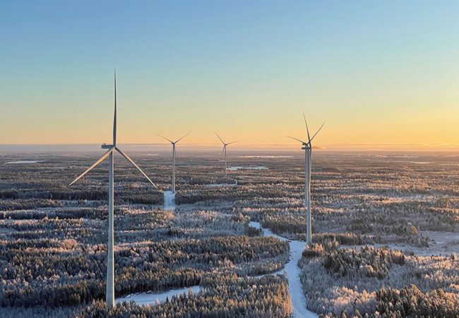 PB: Borealis unterzeichnet den ersten langfristigen Stromabnahmevertrag mit Alpiq zur Versorgung der Produktionsanlagen von Borealis in Finnland mit erneuerbarer Energie aus dem Windpark Merkkikallio von Renewable Power Capital / ©: 3D Wind Service, www.3dws.fi