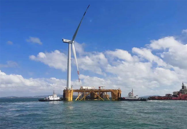 PB: Erstes schwimmendes Windenergieprojekt auf hoher See mit integriertem Marine-Ranching / ©: Shanghai Electric