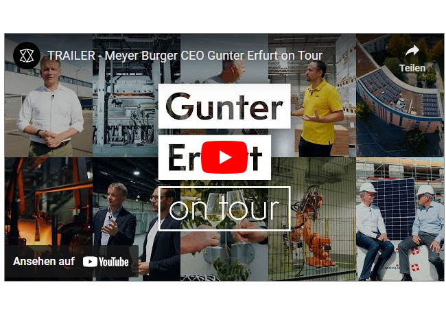 Videobild: Meyer Burger - TRAILER - Meyer Burger CEO Gunter Erfurt on Tour