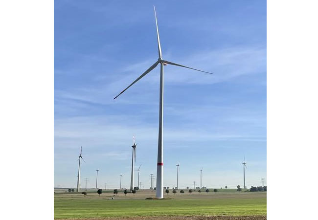 PB: Windenergieanlage Nordex N149 im Windpark Schacht Konrad VI / ©: AIRWIN GmbH