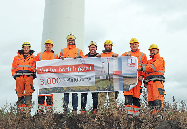 PB: 3000 Windenergie-Türme mit über 8 GW stammen aus der Windenergie-Turmfabrik von Max Bögl