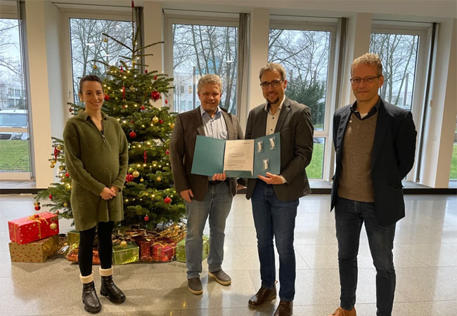 PB: (v.l.n.r.): Selina Jaber (BNetzA), Dr. Stefan Hohnwald (SuedLink/Fichtner), Dr. Björn Bohne (TransnetBW), Christian Koch (BNetzA)