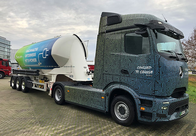 PB: Holcim bestellt 1.000 batterieelektrische Lkw`s eActros 600 bei Mercedes-Benz