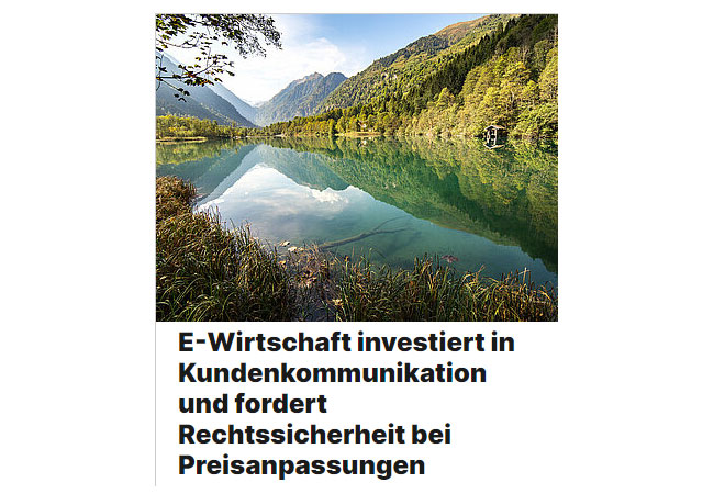 PB: E-Wirtschaft investiert in Kundenkommunikation und fordert Rechtssicherheit bei Preisanpassungen / ©: Oesterreichs Energie