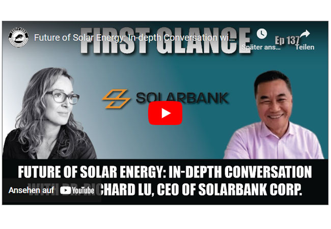 Videobild: Future of Solar Energy: In-depth Conversation with Dr. Richard Lu, CEO of SolarBank Corp.