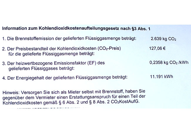 Mieter kann von Vermieter die CO2-Steuer der Heizkostenrechnung verlangen / Foto: HB
