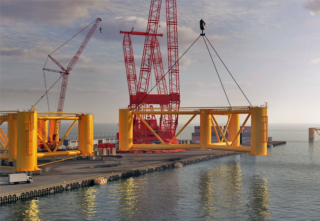 PB: Visualisierung der ultra-leichten Offshore-Fundamente von Ocergy (Quelle: Octopus Energy / Ocergy)
