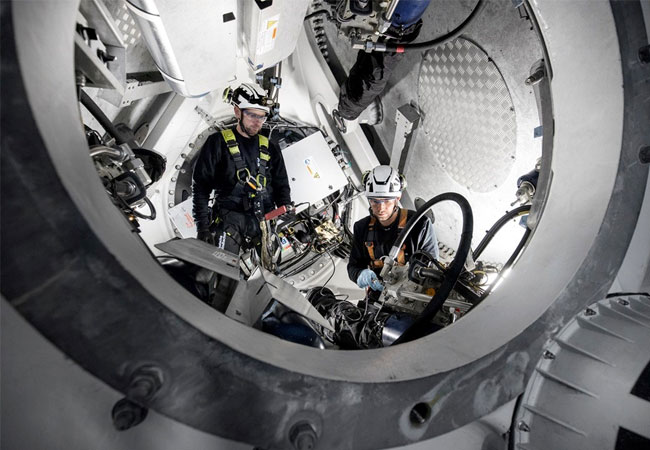 Pressefoto: Die Deutsche Windtechnik wird Meidensha auch dabei unterstützen, qualifizierte Onshore-Servicetechniker selbst auszubilden. / ©: Deutsche Windtechnik AG