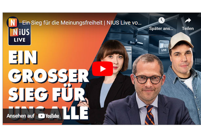 Videobild: NIUS Live die Stimme der Mehrheit