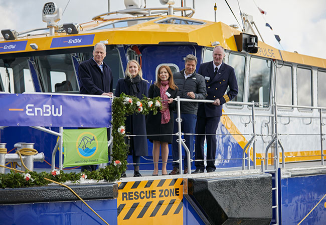 PB: Schiffstaufe für Offshore-Transferschiff Impulse_Quelle EnBW_Fotograf Rolf Otzipka