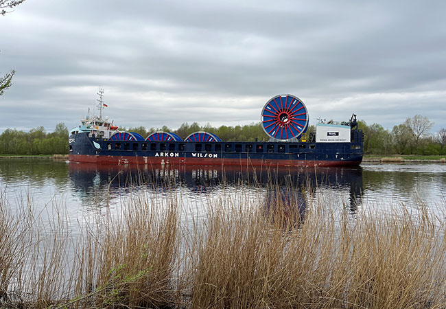 Seekabel-Transport-Schiff für Offshore-Windprojekte / Foto: HB
