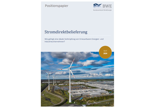 PB: BWE-Positionspapier zur Direktbelieferung