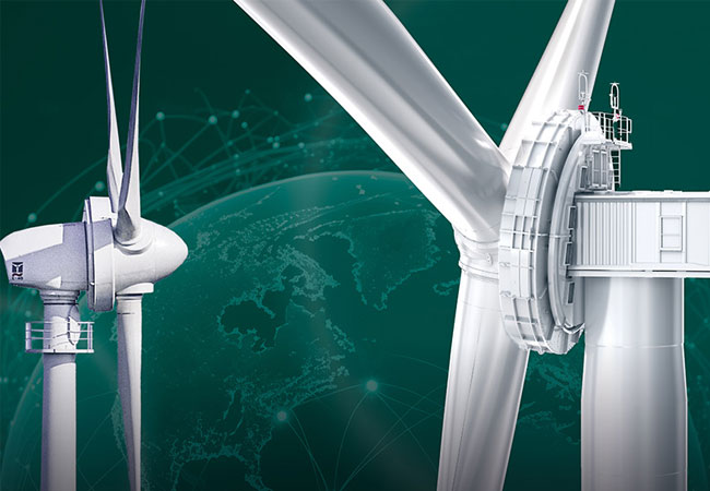 PB: Auch das neue ENERCON-Topmodell E-175 EP5 basiert auf dem direct drive. / ©: ENERCON