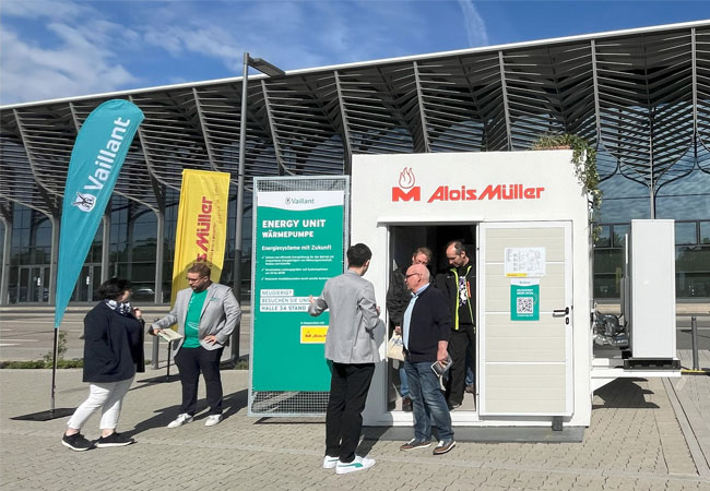 PB: Groß war das Interesse auf der IFH Intherm in Nürnberg an der Energy Unit von Alois Müller und Vaillant. Foto: Alois Müller