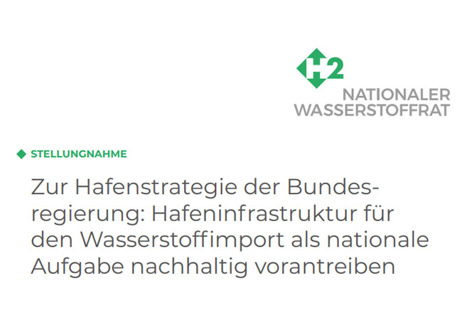 PB: Stellungnahme, dringenden Handlungsbedarf bei der Umsetzung von Energie-Hubs für Wasserstoff / ©: NWR