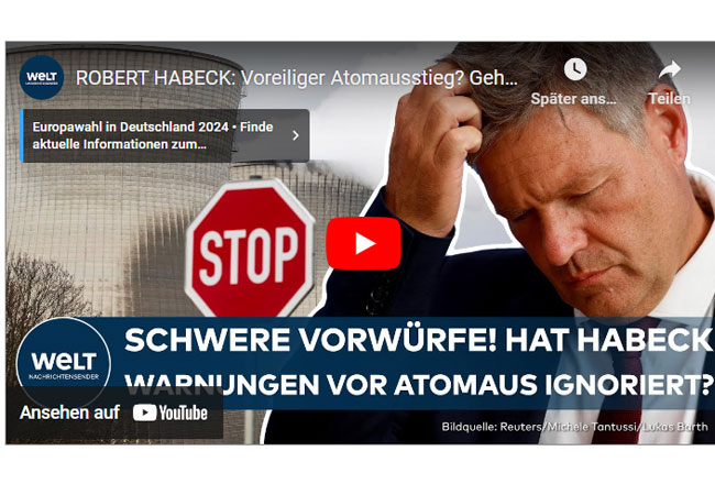 Videobild: Voreiliger Atomausstieg? Geheime AKW-Akten belasten Wirtschaftsminister schwer!