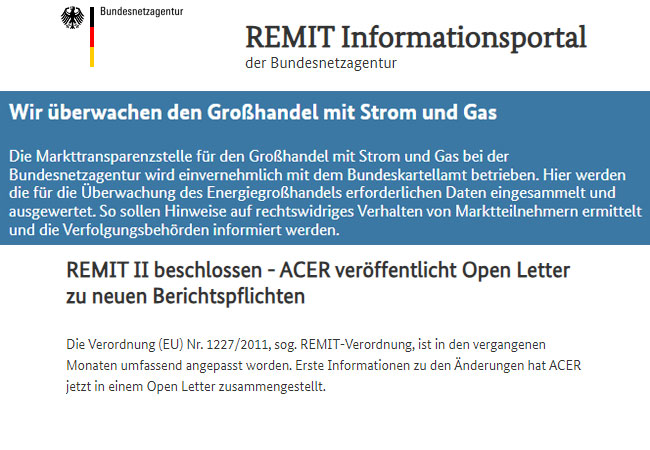 PB: REMIT Informationsportal