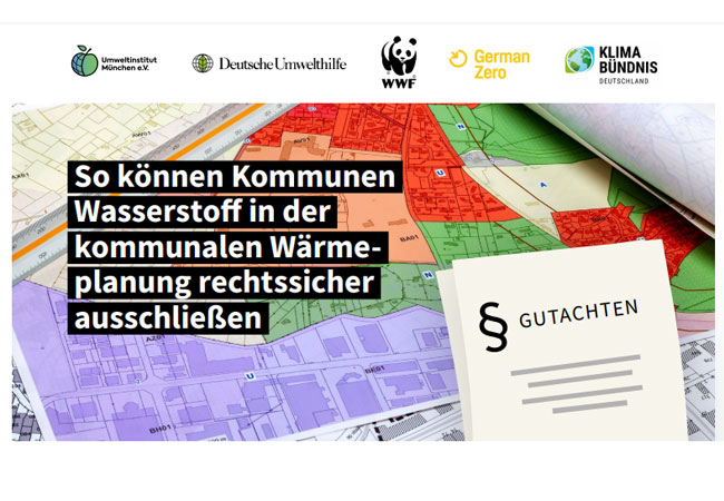 Gutachten: So können Kommunen Wasserstoff in der kommunalen Wärme- planung rechtssicher ausschließen