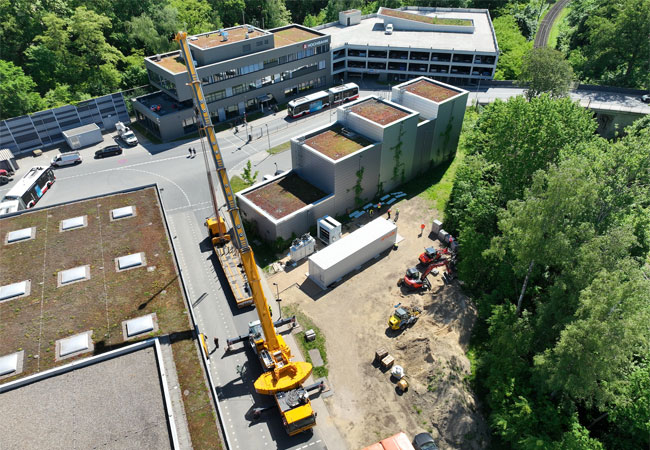 PB: Der Batteriespeicher wird direkt in das hofeigene 20-kV Mittelspannungsnetz der HOCHBAHN integriert / ©: be.storaged