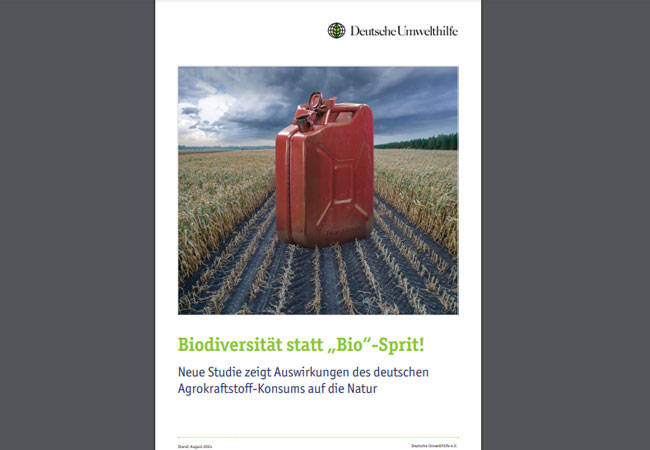 PB: Biodiversität statt „Bio“-Sprit! Neue Studie zeigt Auswirkungen des deutschen Agrokraftstoff-Konsums auf die Natur / ©: DUH-Verein