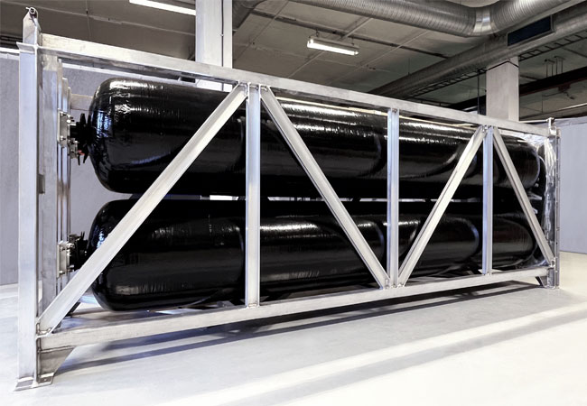 PB: HPUR_H2 system, die Auslieferung des Wasserstoff-Brennstoffsystems ist für 2027 geplant. / ©: Hexagon Purus