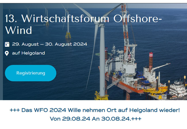 PB: Belgische Energieminister*in eröffnet 13. Wirtschaftsforum Offshore auf Helgoland