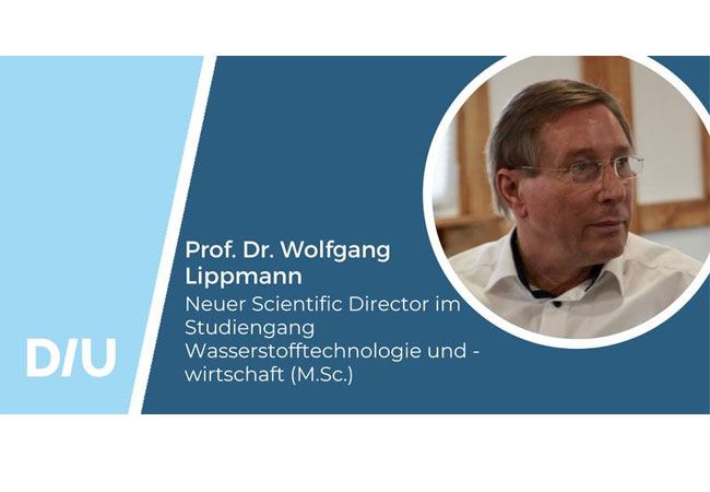 PB: Prof. Dr. Wolfgang Lippmann als neuen Scientific Director für den Masterstudiengang Wasserstofftechnologie
